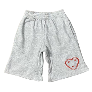 Carsicko Red Heart Shorts Grey