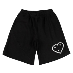Carsicko White Heart Shorts Black