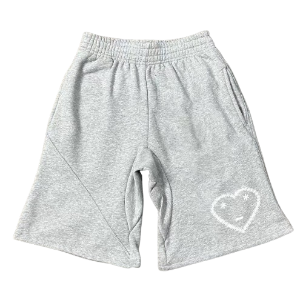 Carsicko White Heart Shorts Grey