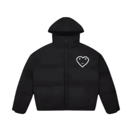 Black Carsicko Logo Puffer Jacket